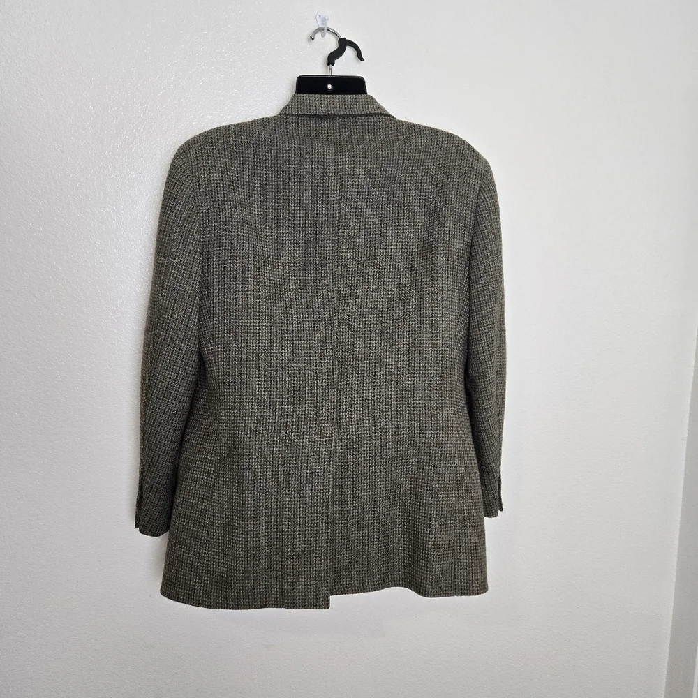 Vintage Polo by Ralph Lauren Houndstooth Wool Blazer‎ Mens 43 R Grandpacore USA